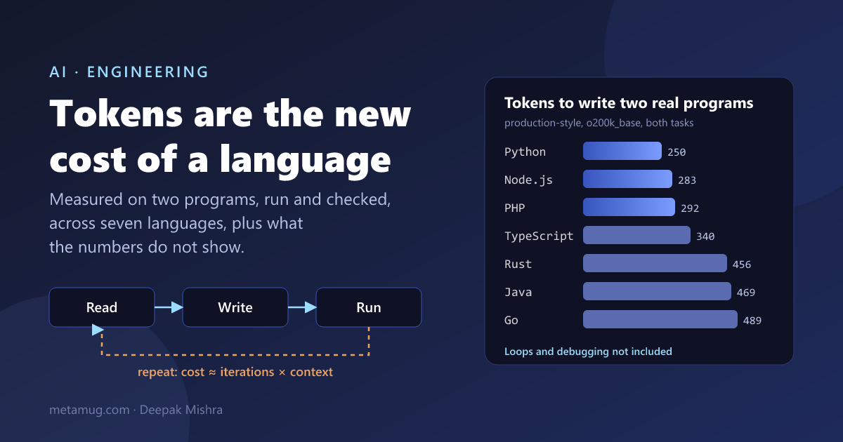 Tokens Are the New Cost of a Programming Language