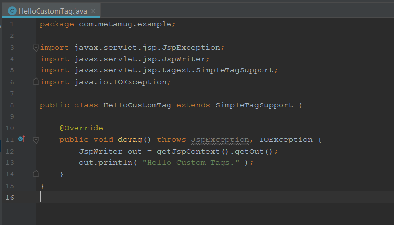 Custom tags in JSP