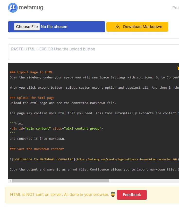 Confluence to Markdown Converter